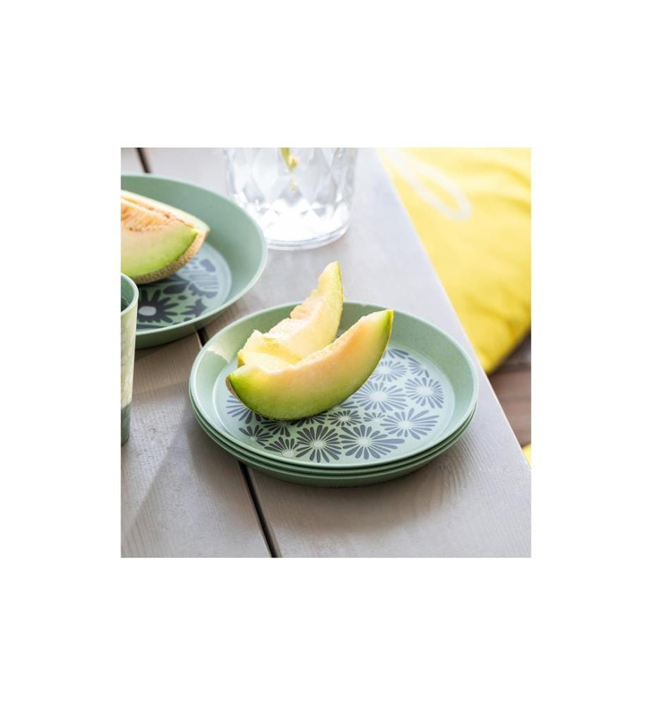 KOZIOL - Assiette non décorative Blomster 1 pièce, Vert