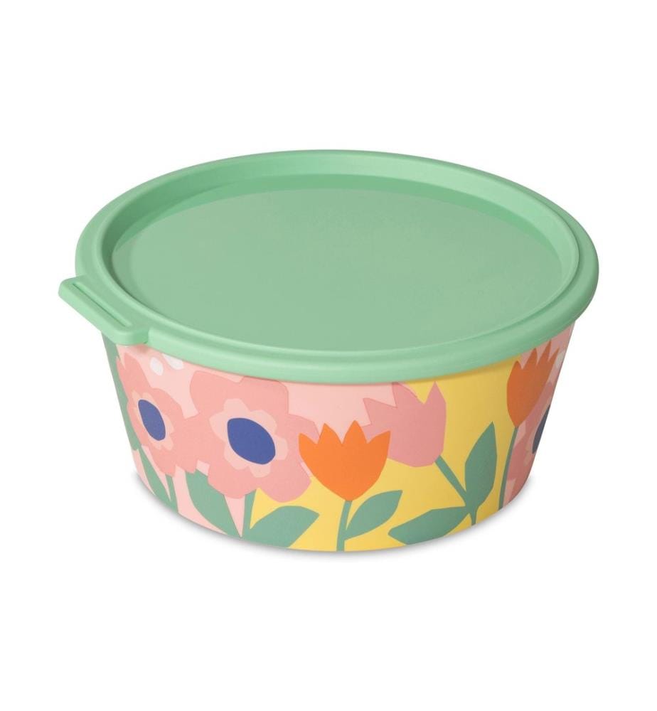 KOZIOL - Schüssel Nora Blooms mit Deckel 2.2 l, Mehrfarbig