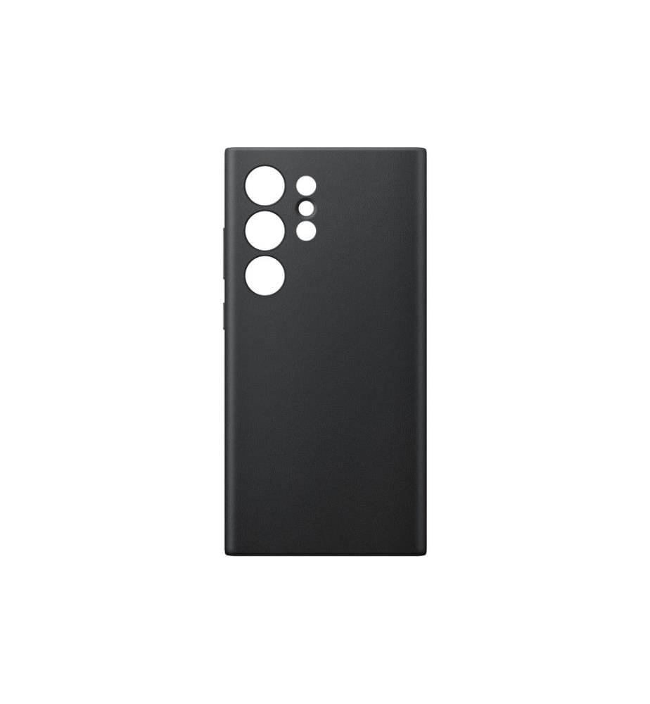 SAMSUNG - Coque arrière Vegan Leather Galaxy S24 Ultra Noir