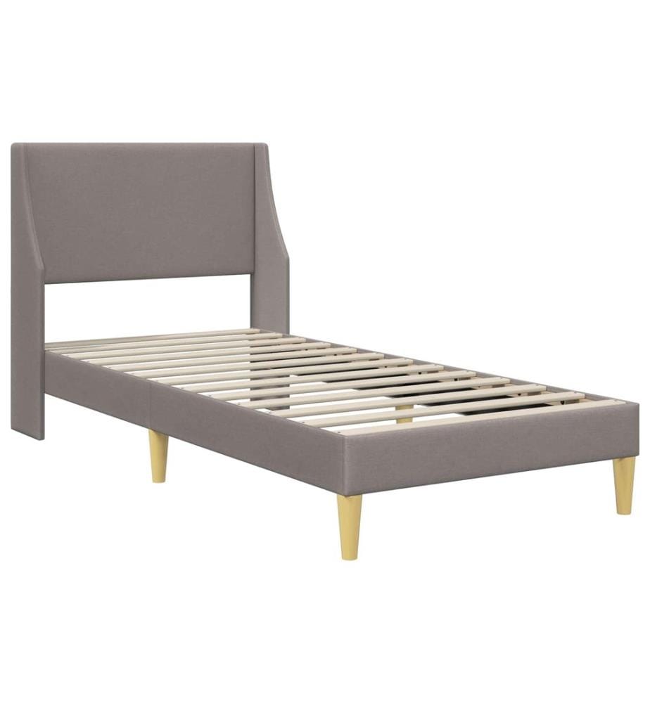 Bed Frame with Mattress Taupe 80x200 cm Polyester