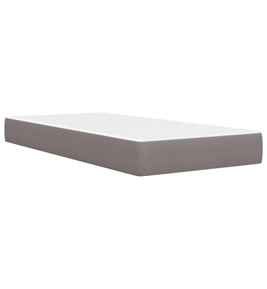 Bed Frame with Mattress Taupe 80x200 cm Polyester