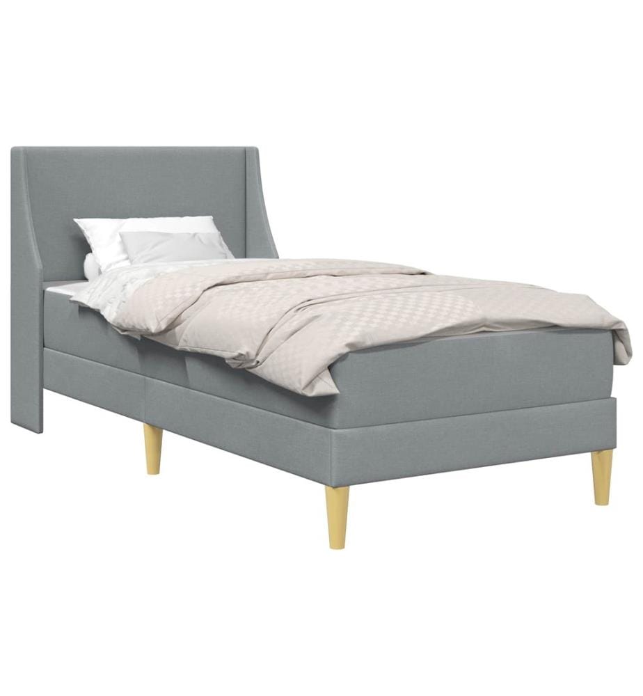 Bed Frame with Mattress and Headboard Polyester