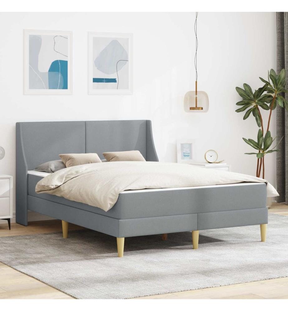 Bed Frame with Mattress and Headboard Polyester