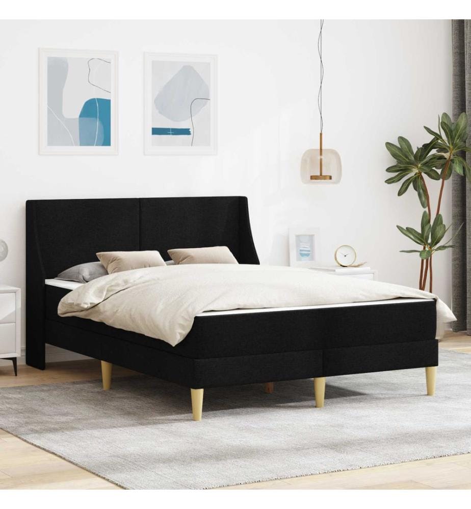 Bed Frame with Mattress and Headboard Polyester