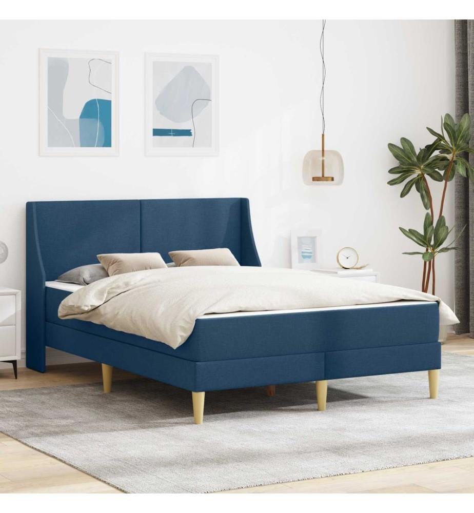 Bed Frame with Mattress and Headboard Polyester