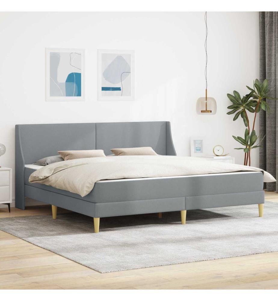 Bed Frame with Mattress and Headboard Polyester