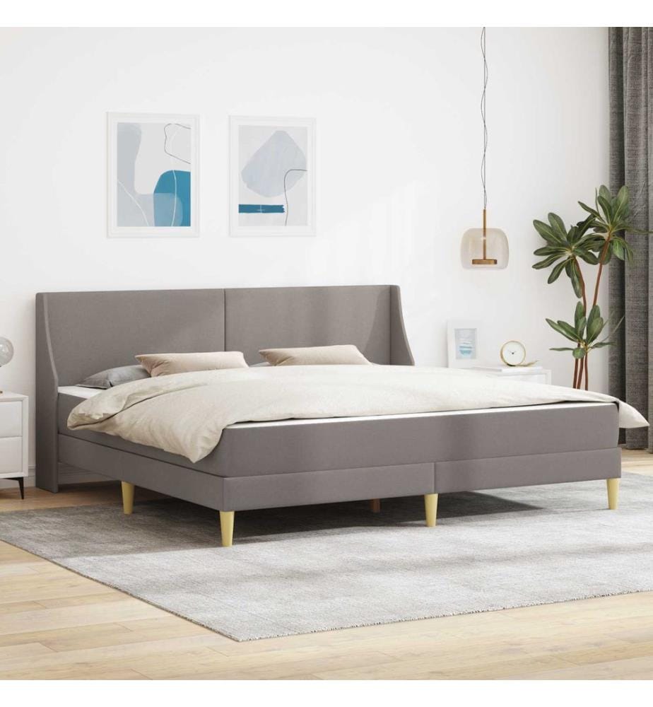 Bed Frame with Mattress and Headboard Polyester