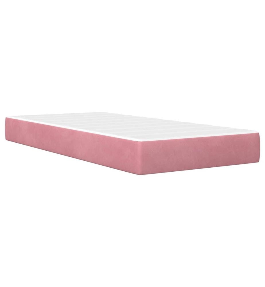 Cadre de lit avec matelas avec matelas Rose 90 x 200 cm Velours
