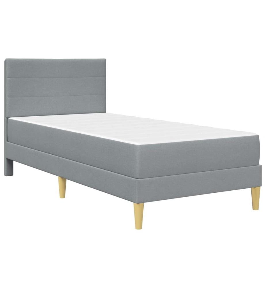 Bed frame Light gray 80 x 200 cm Polyester