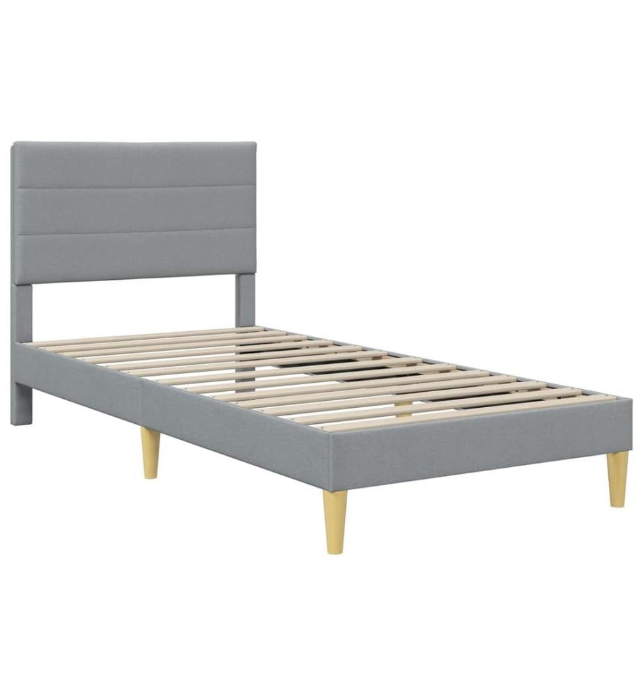 Bed frame Light gray 80 x 200 cm Polyester