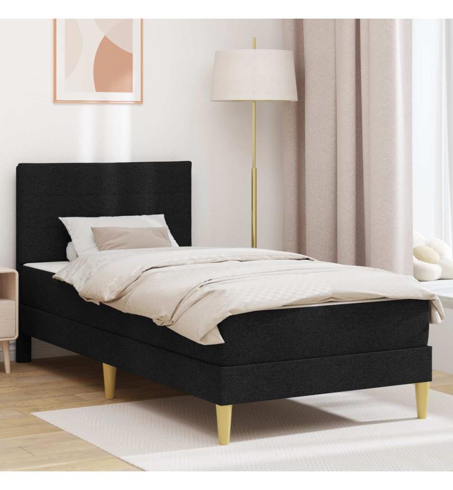 Bed frame Black 90 x 200 cm Polyester