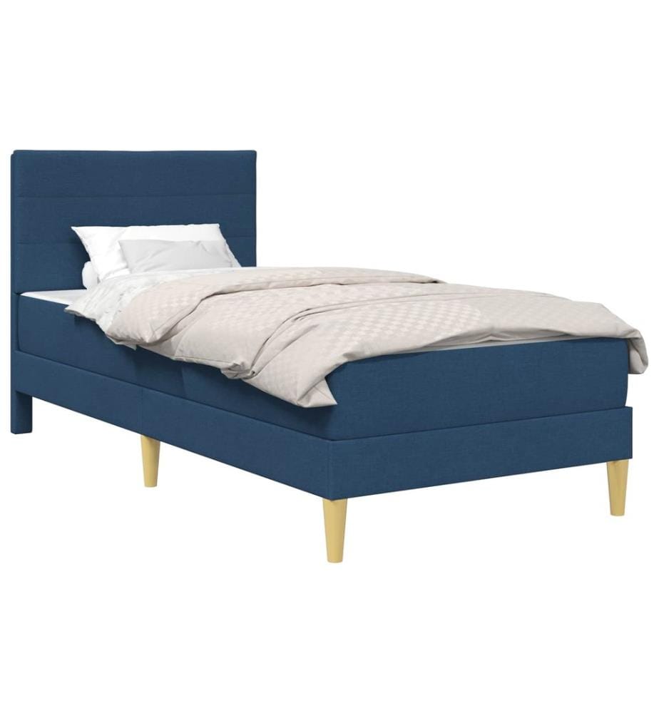 Cadre de lit Bleu 90 x 200 cm Polyester