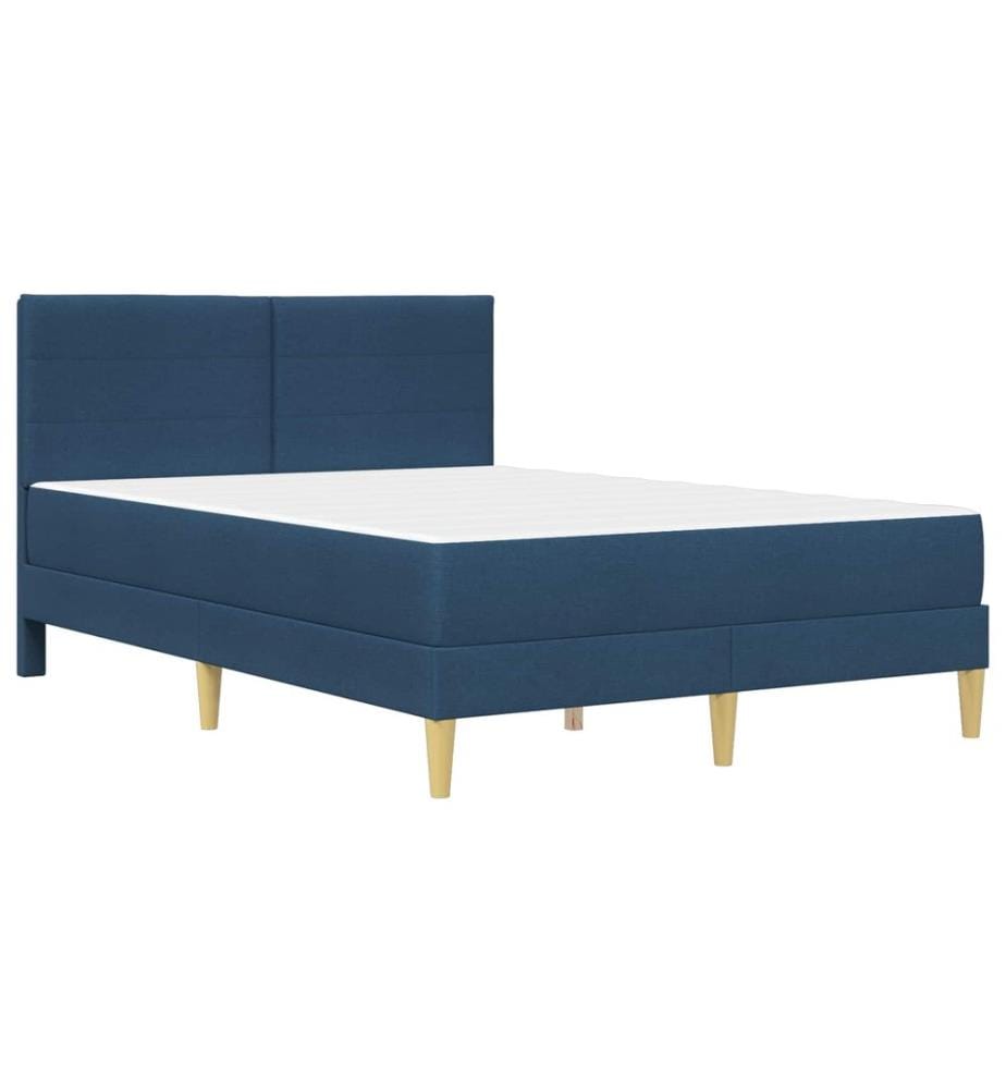 Cadre de lit Bleu 140 x 200 cm Polyester