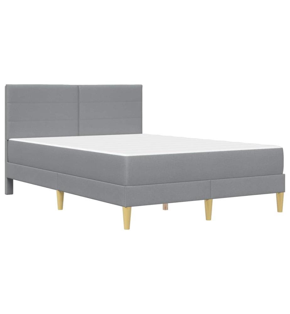 Bed frame Light grey 160 x 200 cm Polyester