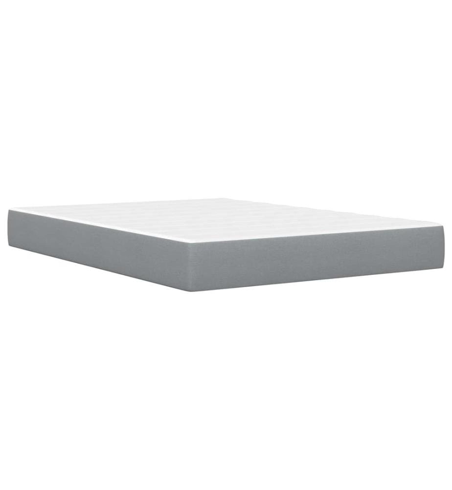 Bed frame Light grey 160 x 200 cm Polyester