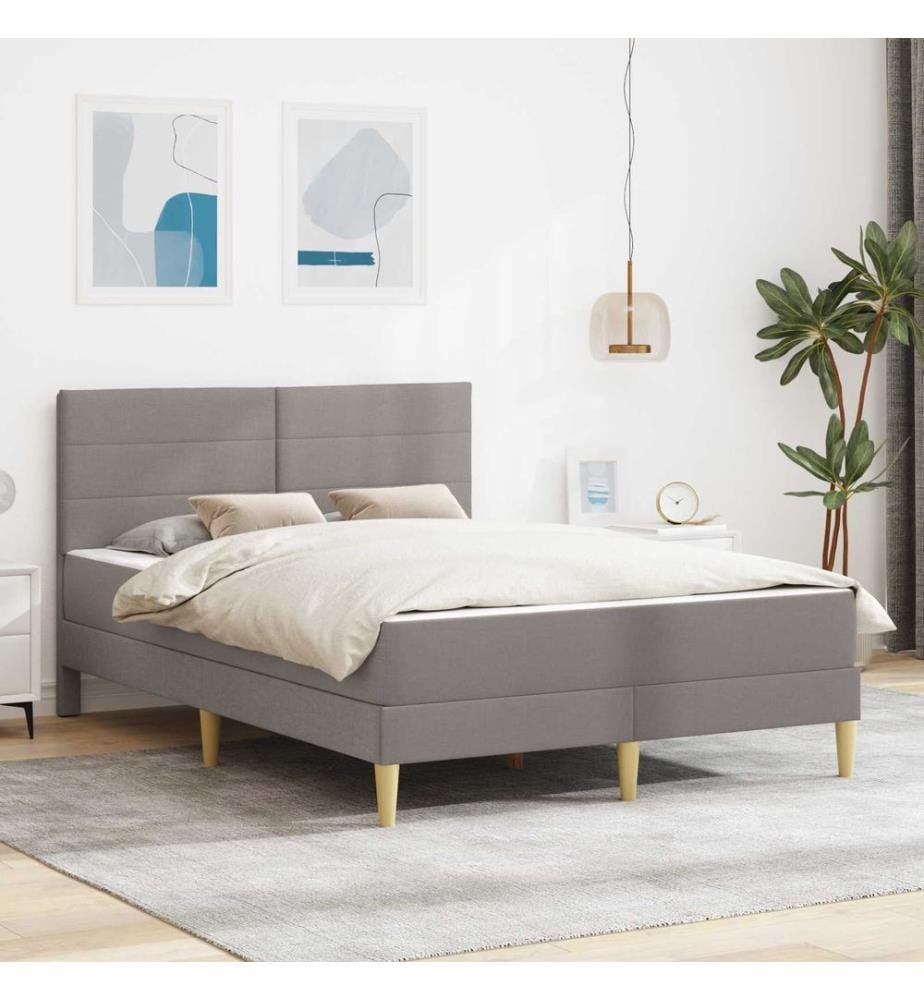 Cadre de lit Taupe 160 x 200 cm Polyester