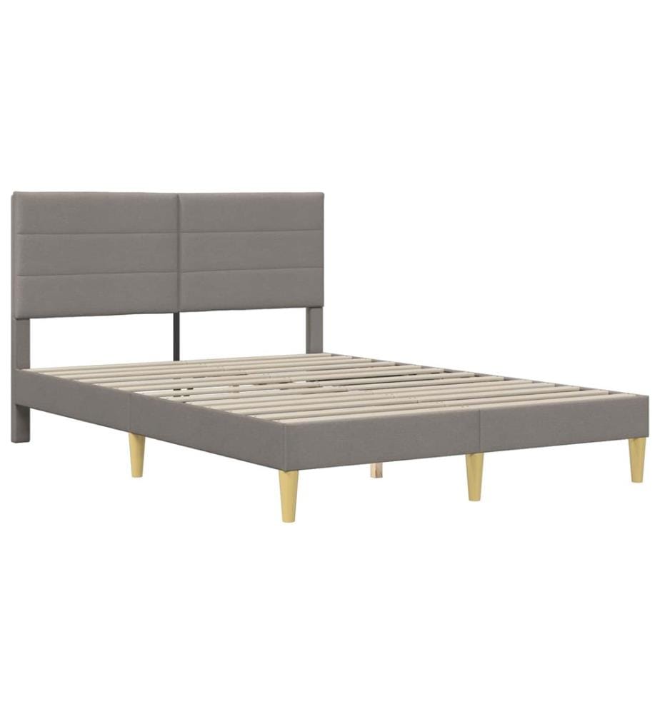 Cadre de lit Taupe 160 x 200 cm Polyester