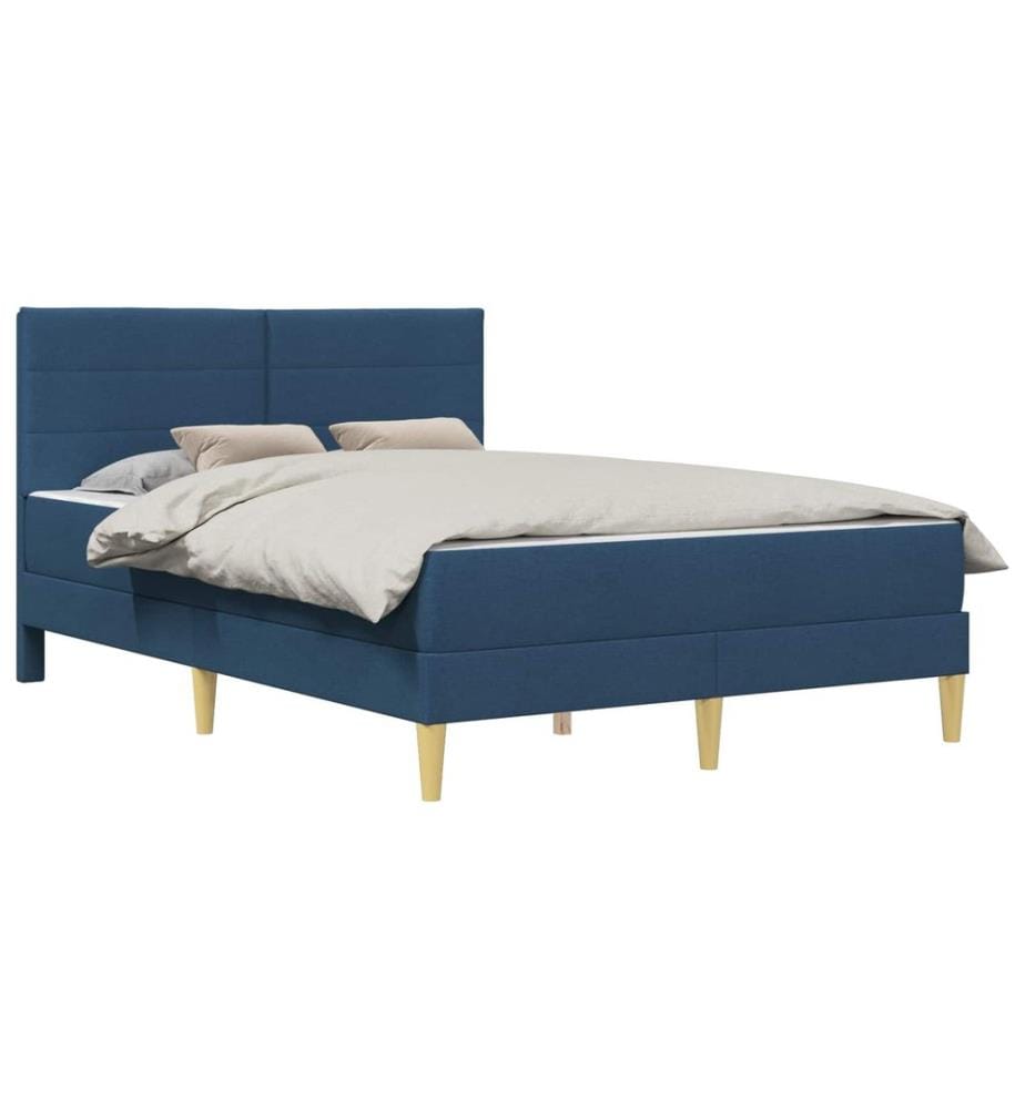 Cadre de lit Bleu 160 x 200 cm Polyester