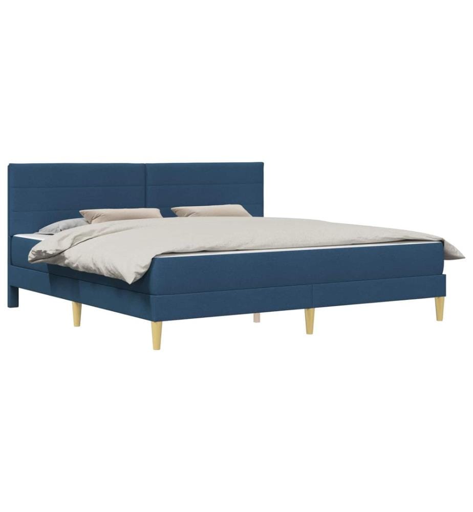 Bed frame Blue 180 x 200 cm Polyester