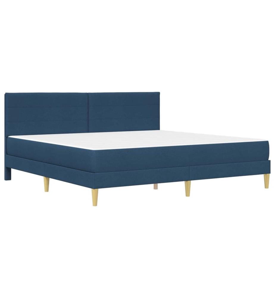 Bed frame Blue 180 x 200 cm Polyester