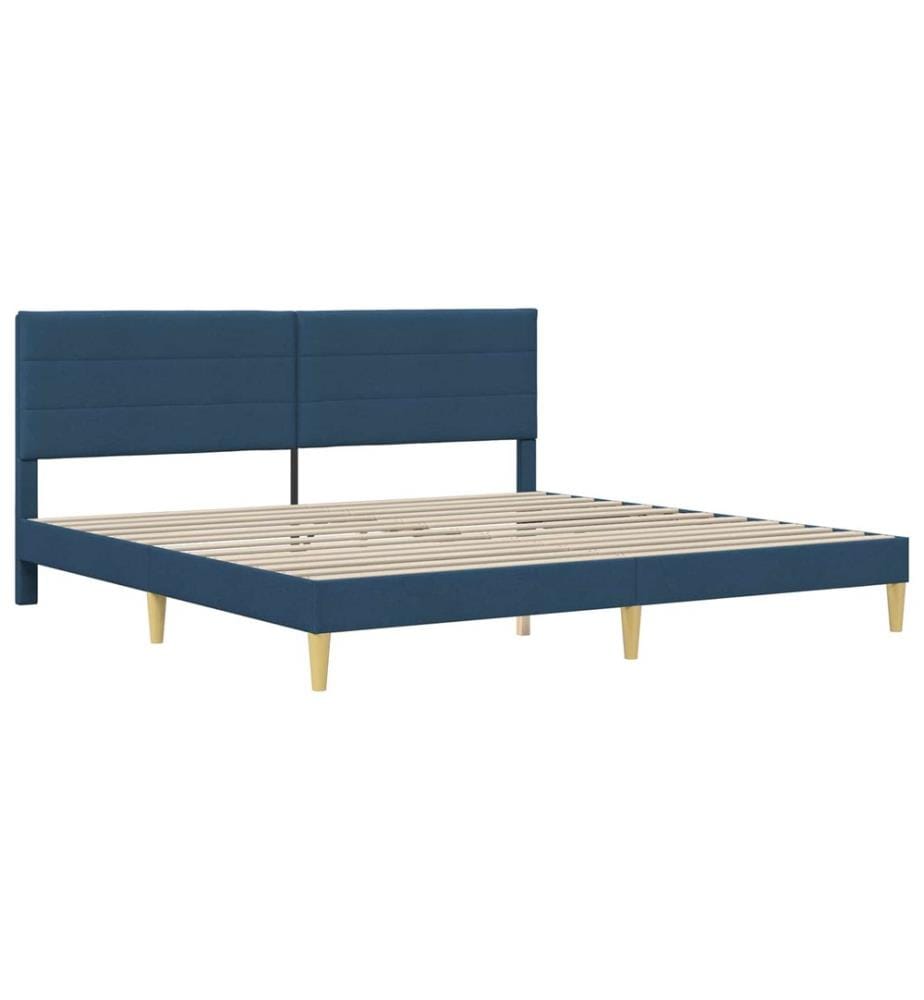 Bed frame Blue 180 x 200 cm Polyester