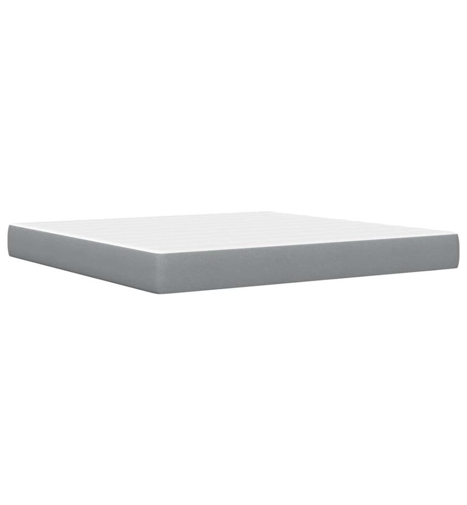 Bed frame Light grey 200 x 200 cm Polyester