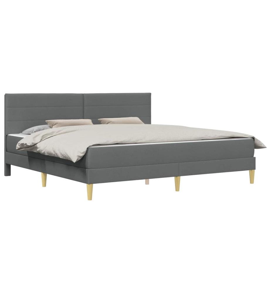 Bed frame Dark grey 200 x 200 cm Polyester