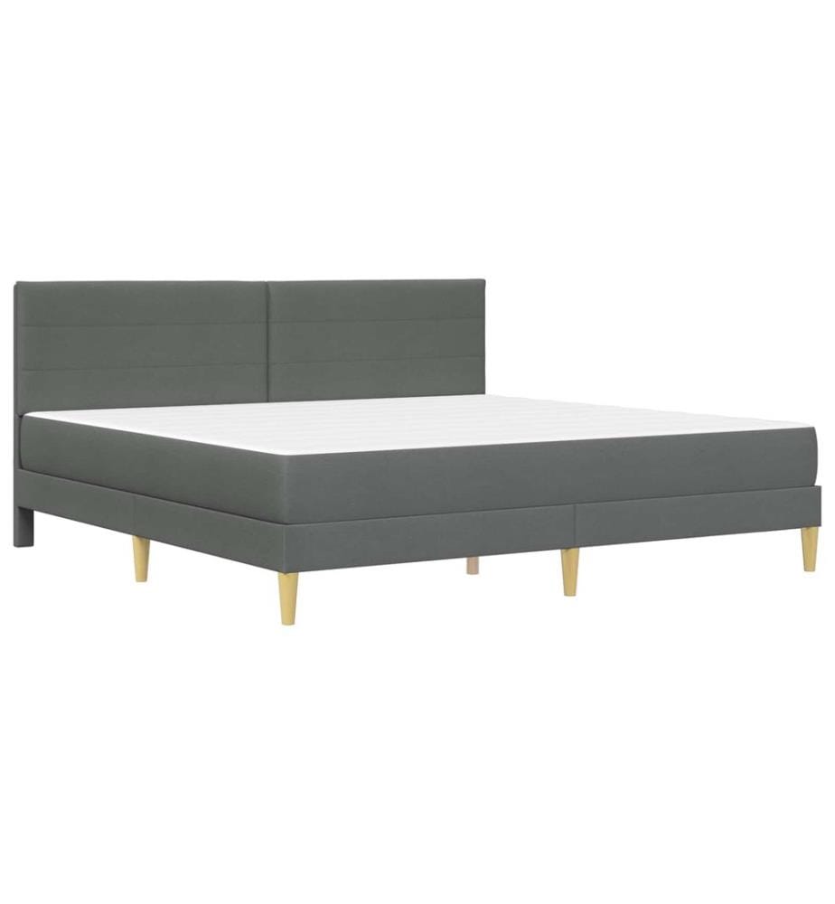 Bed frame Dark grey 200 x 200 cm Polyester