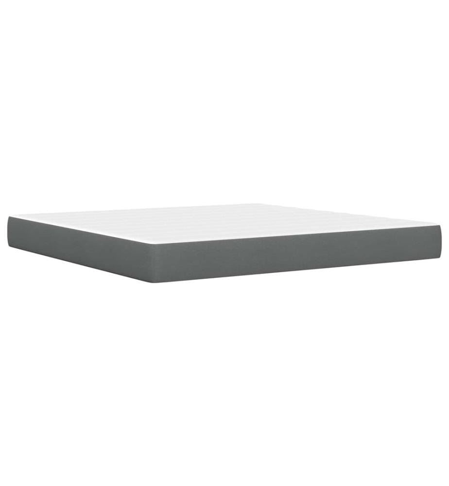 Bed frame Dark grey 200 x 200 cm Polyester