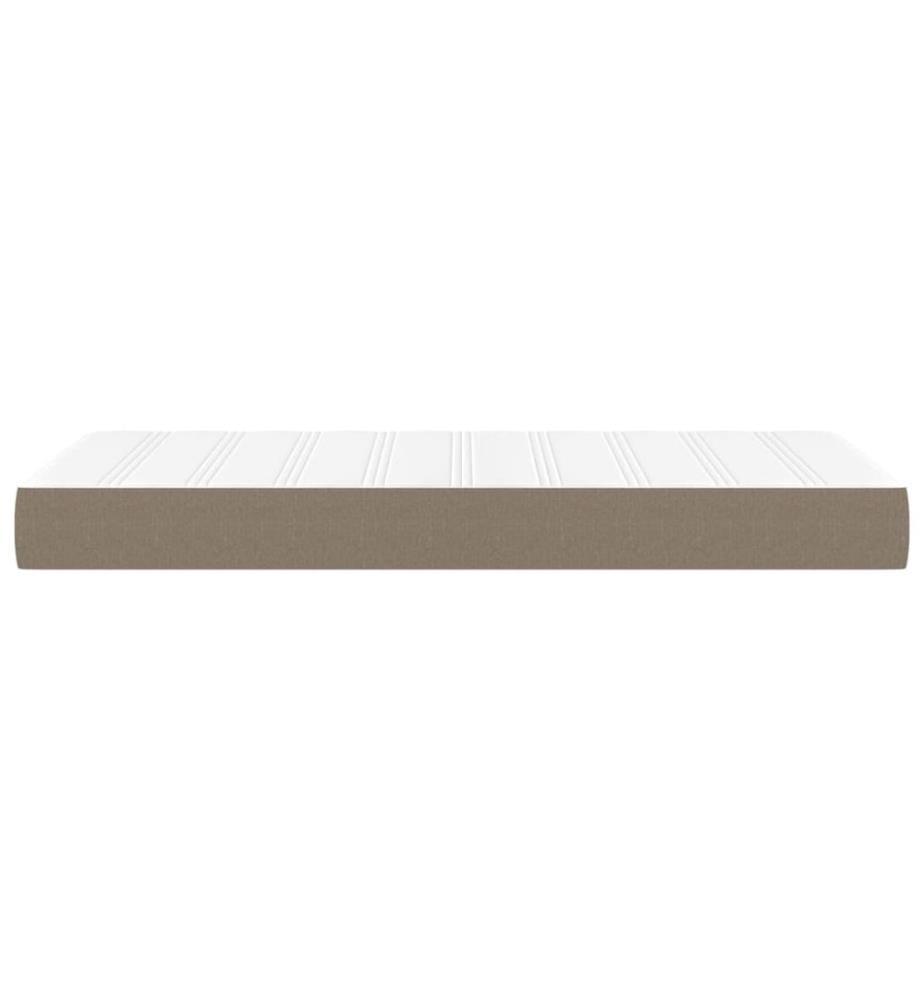 Taschenfederkernmatratze Mittel Taupe 80x200x20 cm Stoff