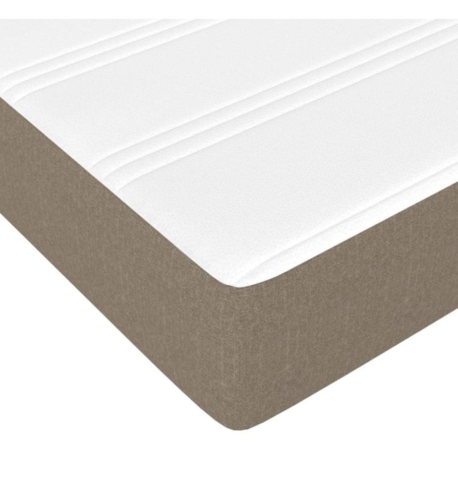 Taschenfederkernmatratze Mittel Taupe 80x200x20 cm Stoff