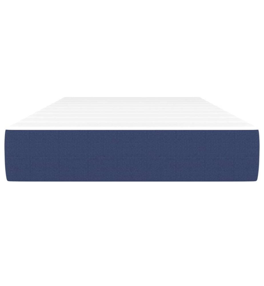 Bed mattress with pocket springs medium firmness Blue 80x200x20 cm Fabric