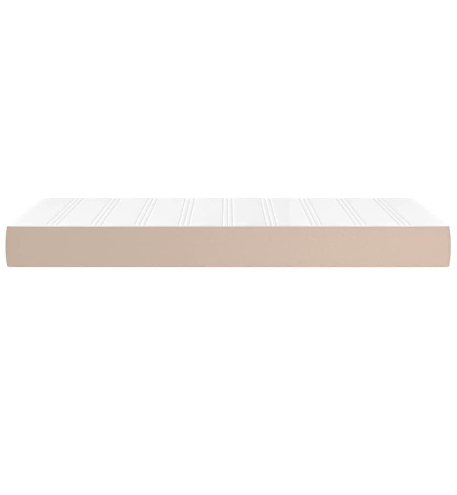 Taschenfederkernmatratze Mittel Cappuccino 80x200x20 cm Kunstleder