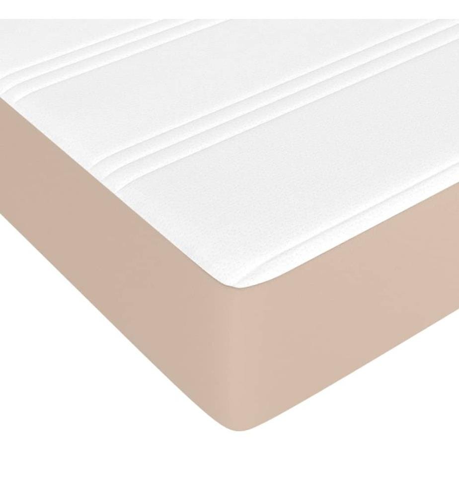 Taschenfederkernmatratze Mittel Cappuccino 80x200x20 cm Kunstleder