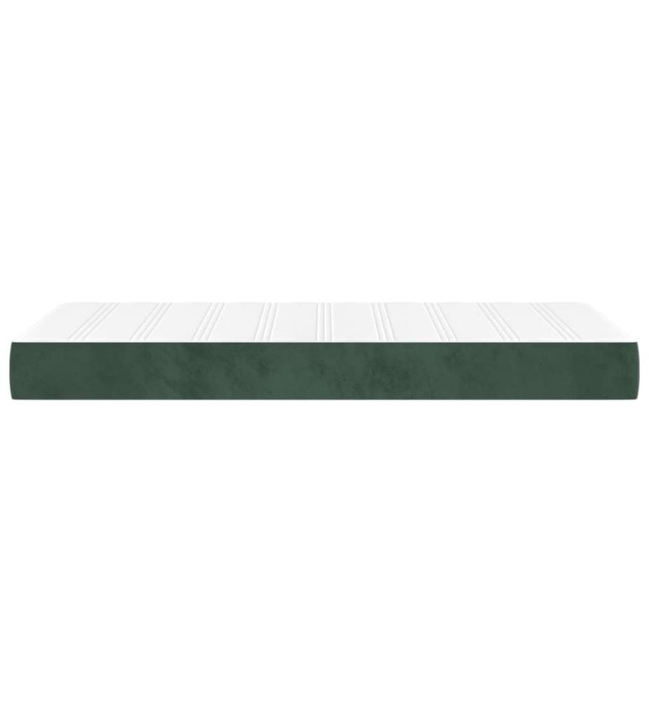Taschenfederkernmatratze Mittel Dunkelgrün 80x200x20 cm Samt