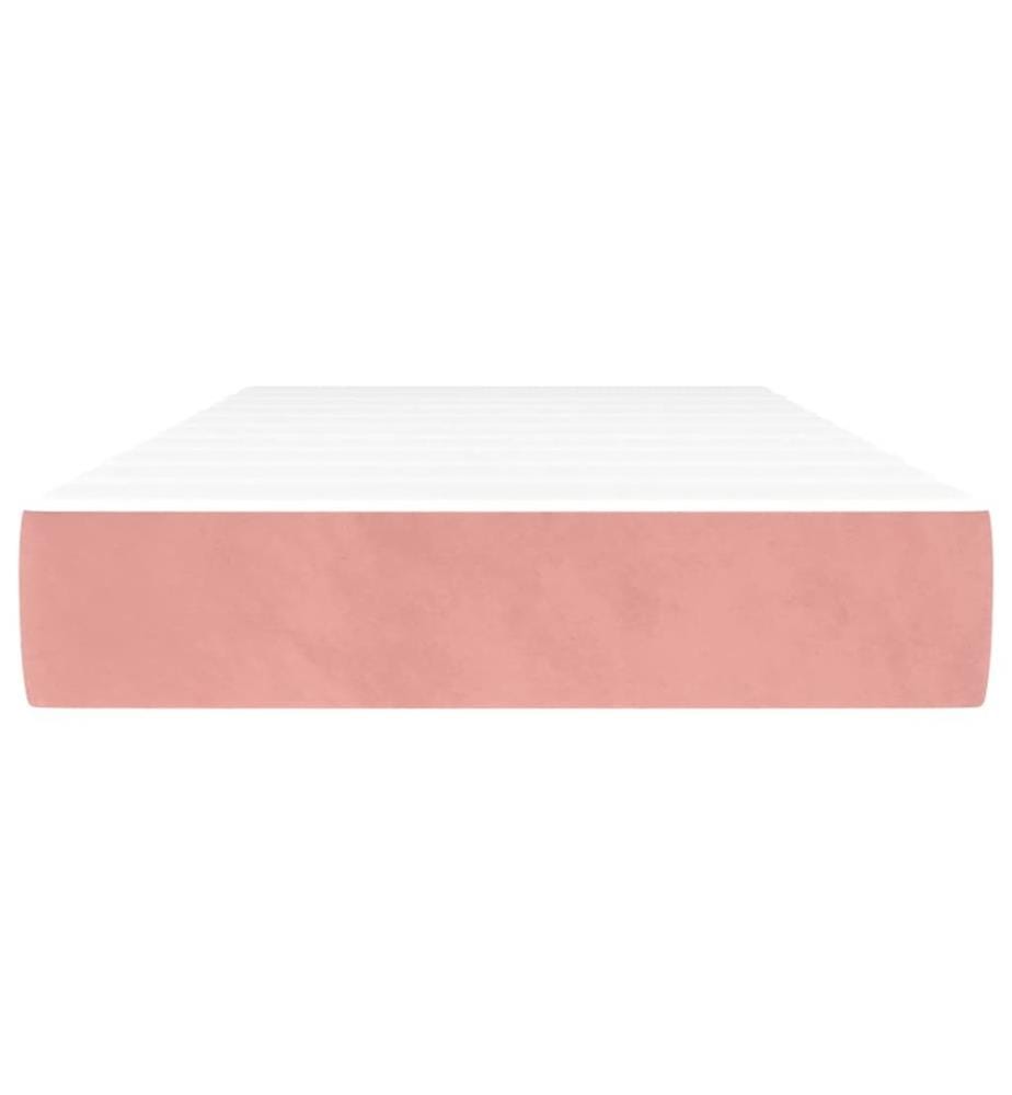 Matelas de lit à ressorts ensachés fermeté moyenne Rose 80x200x20 cm Velours
