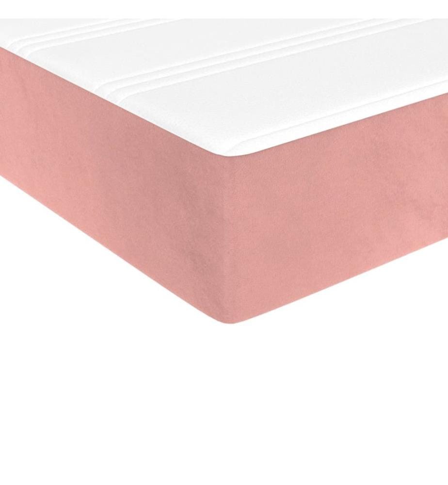 Matelas de lit à ressorts ensachés fermeté moyenne Rose 80x200x20 cm Velours