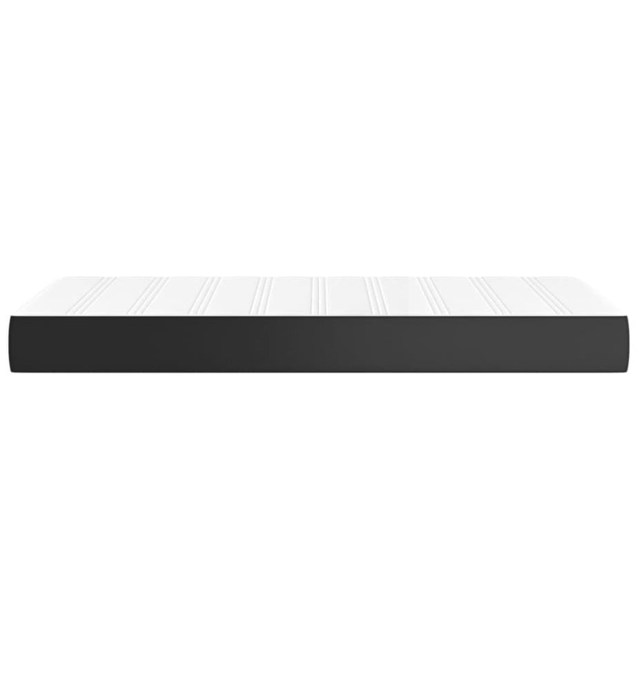 Matelas de lit à ressorts ensachés fermeté moyenne Noir 90x190x20 cm Similicuir