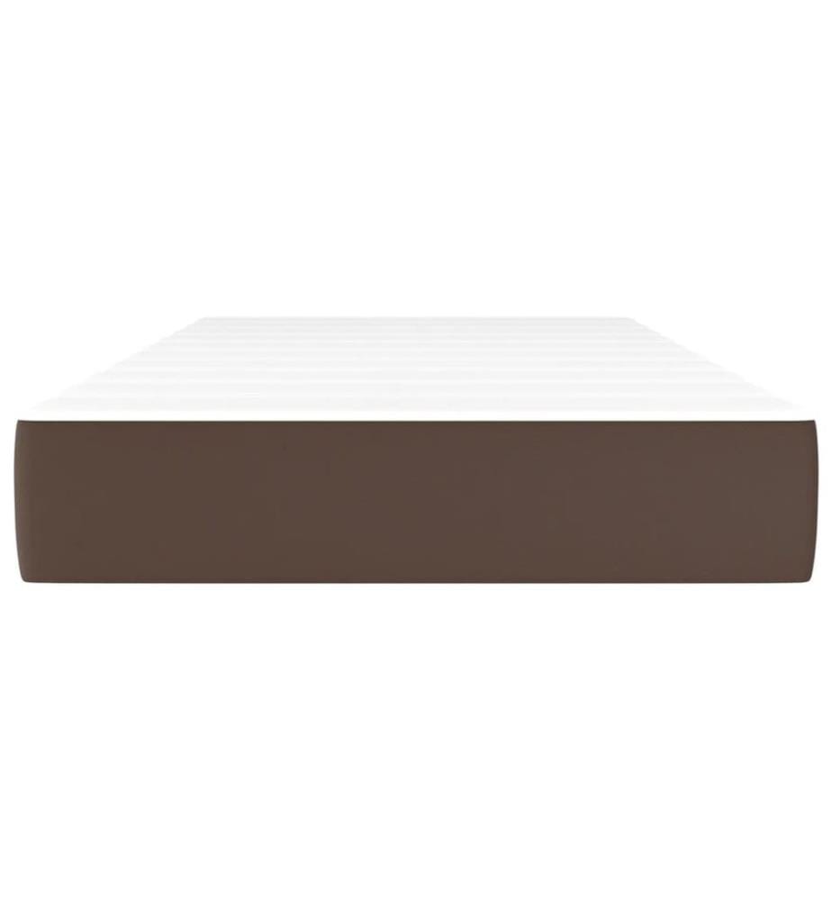 Matelas de lit à ressorts ensachés fermeté moyenne Marron 90x200x20 cm
