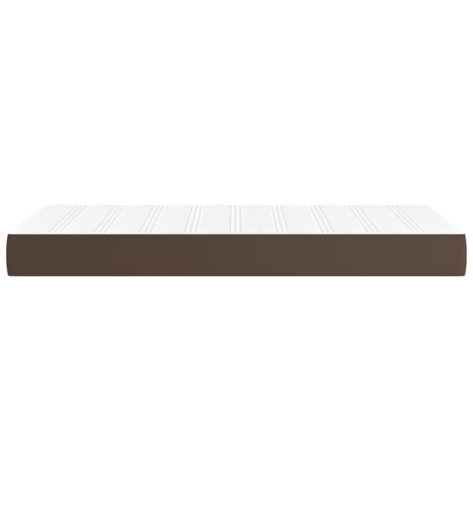 Matelas de lit à ressorts ensachés fermeté moyenne Marron 90x200x20 cm