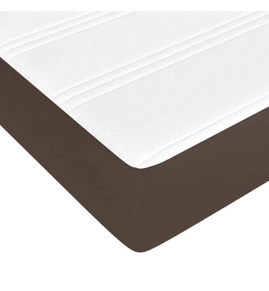 Matelas de lit à ressorts ensachés fermeté moyenne Marron 90x200x20 cm