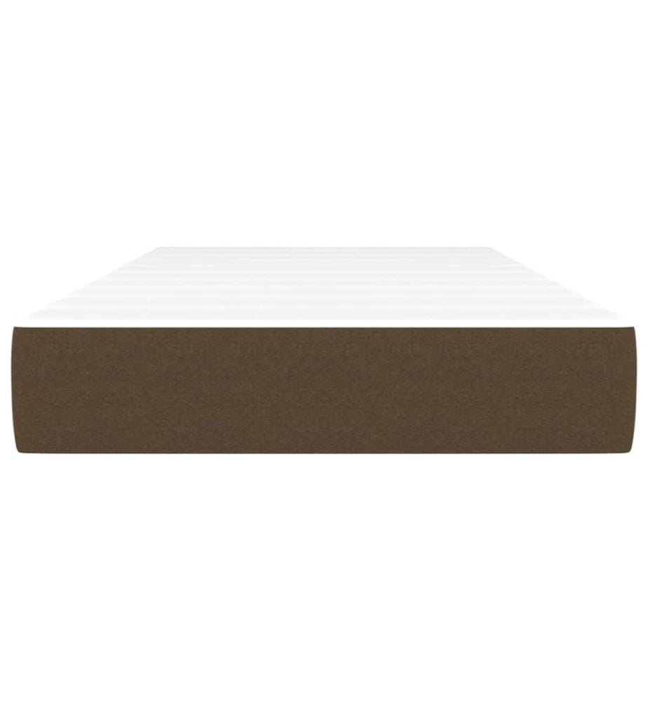 Taschenfederkernmatratze Mittel Dunkelbraun 100x200x20 cm Stoff