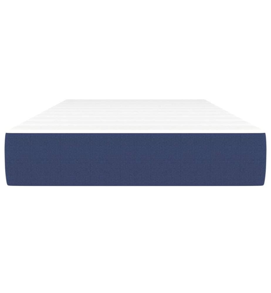 Taschenfederkernmatratze Mittel Blau 100x200x20 cm Stoff