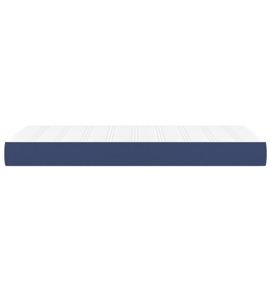 Taschenfederkernmatratze Mittel Blau 100x200x20 cm Stoff