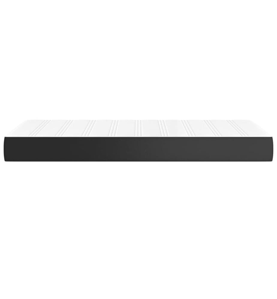 Taschenfederkernmatratze Mittel Schwarz 100x200x20 cm Kunstleder