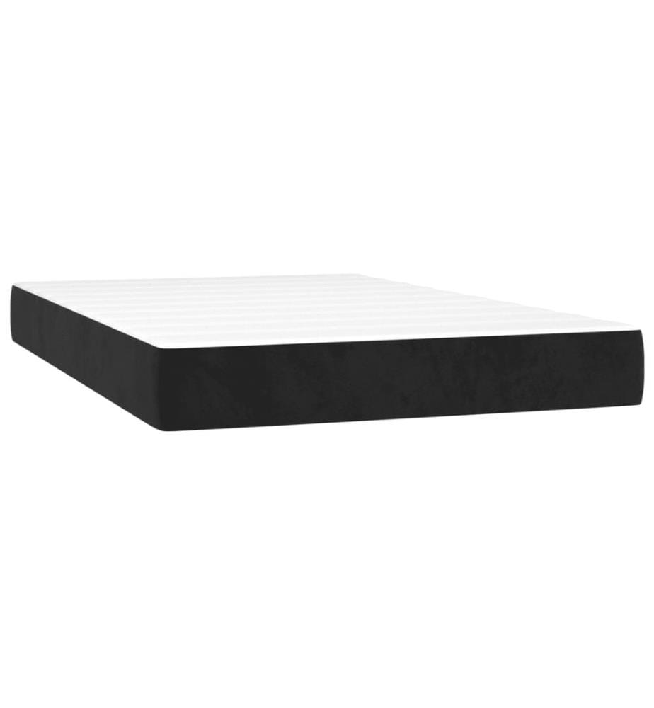 Taschenfederkernmatratze Mittel Schwarz 120x200x20 cm Samt