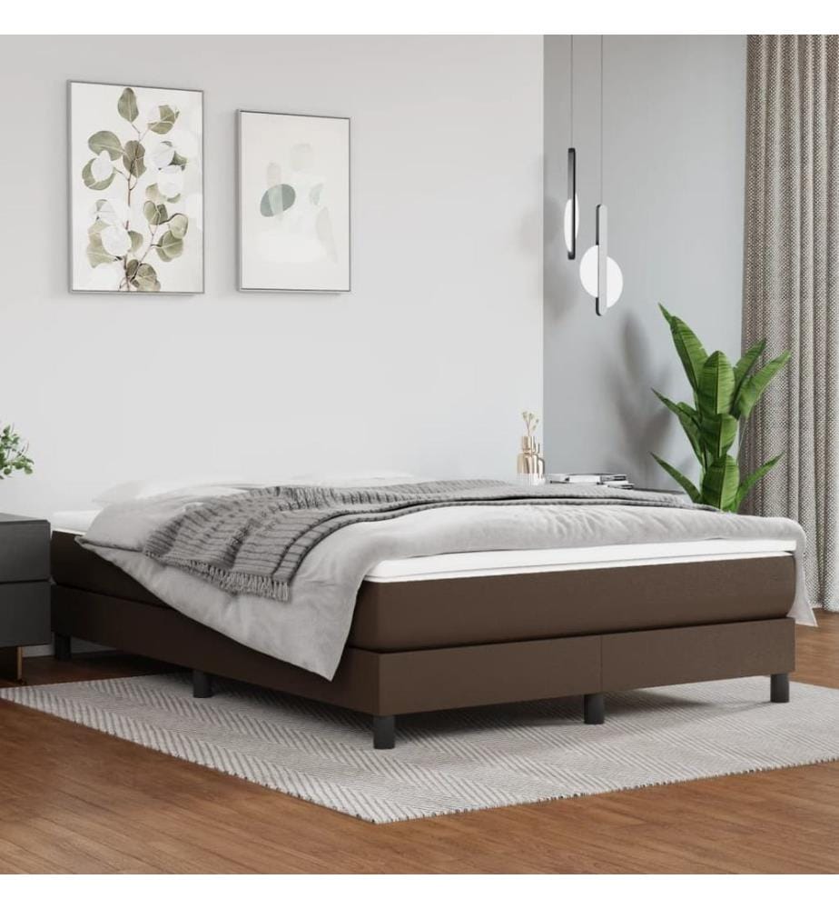 Pocket sprung bed mattress medium firmness Brown 140x190x20 cm