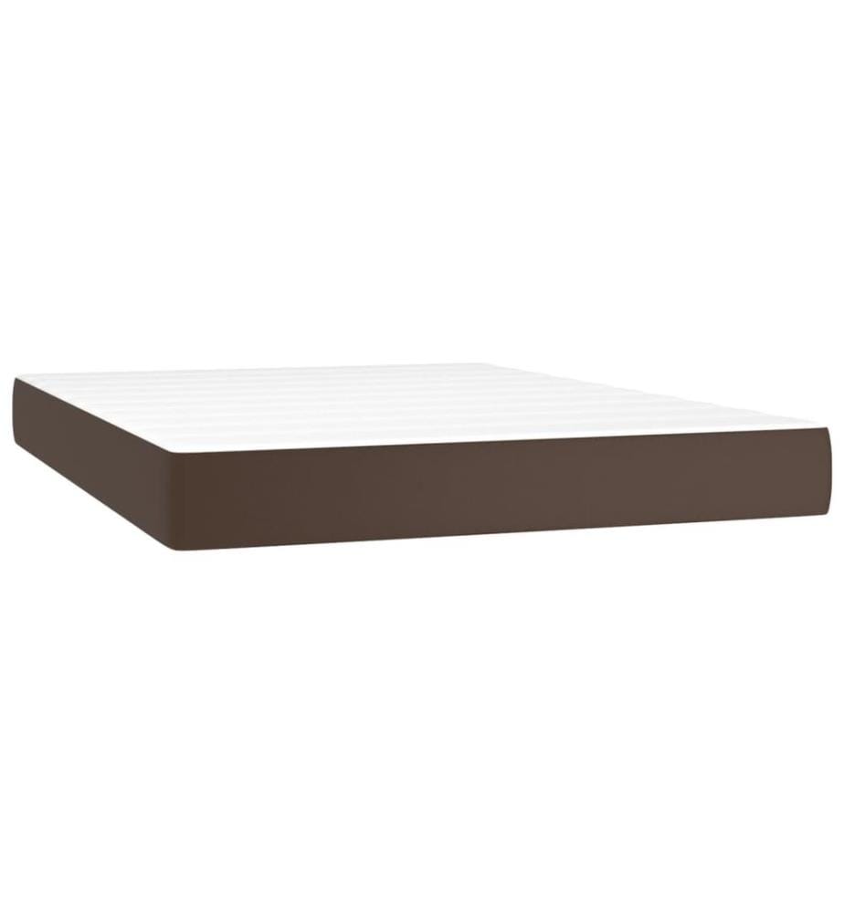 Pocket sprung bed mattress medium firmness Brown 140x190x20 cm