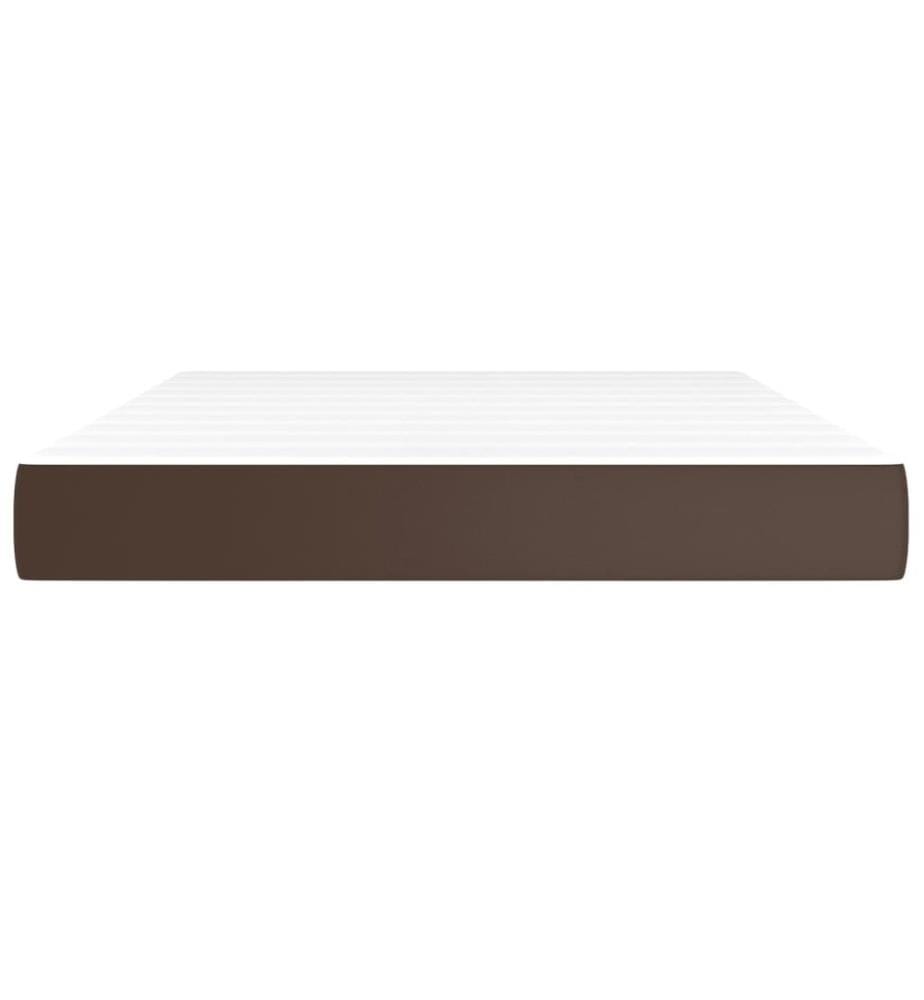 Pocket sprung bed mattress medium firmness Brown 140x190x20 cm