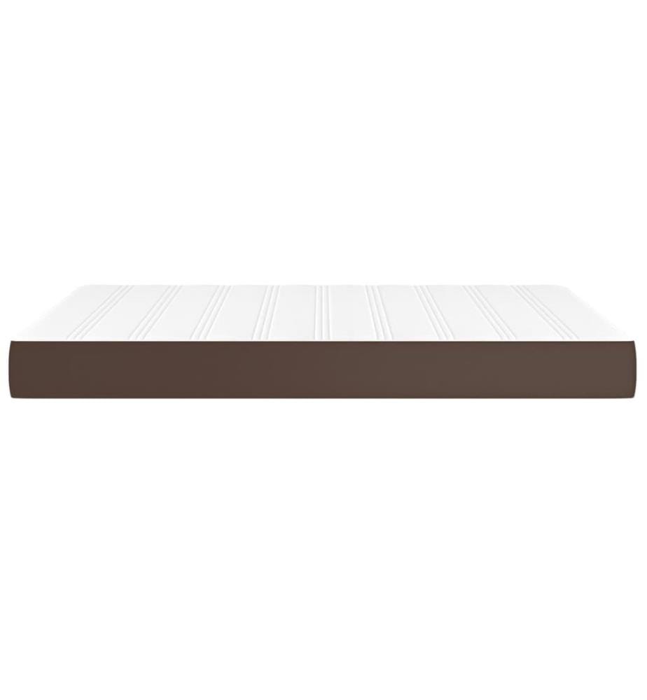 Pocket sprung bed mattress medium firmness Brown 140x190x20 cm
